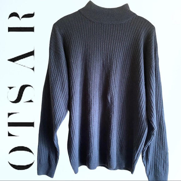 2/$25- OTSAR Navy Mock Turtleneck - Picture 2 of 3